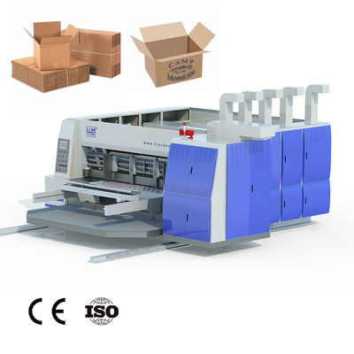 la machine d'impression ridée, carton ondulé 4 couleurs printer&amp;slotter&amp;rotary meurent coupeur