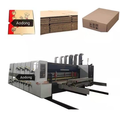 Machine ondulée Flexo de fabrication de cartons de carton de pizza imprimant l'entaillage